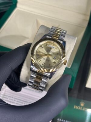 Rolex Day-Date Two-Tone Yellow gold-silver