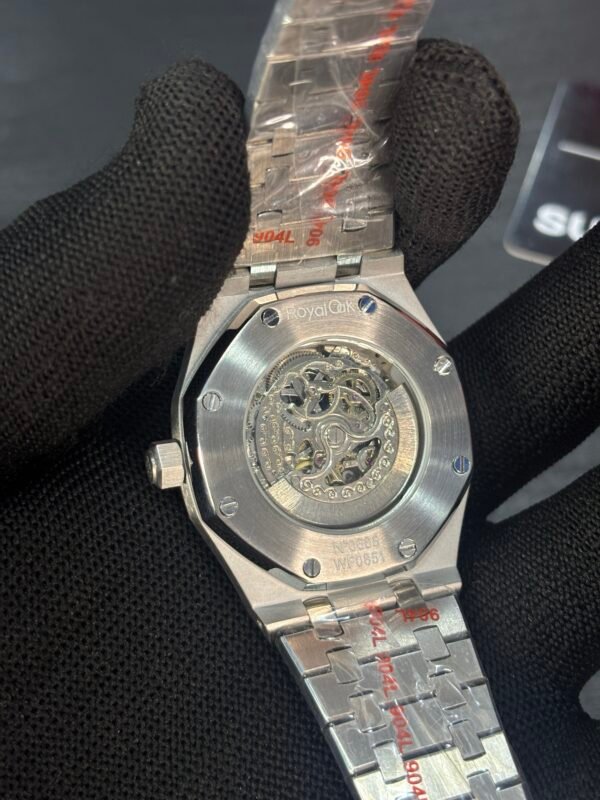 Audemars Piguet Royal Oak Skeleton Silver Olive green Dial - Image 5