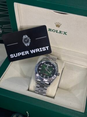 Rolex Oyster Perpetual Day-Date 40 Silver -green Dial