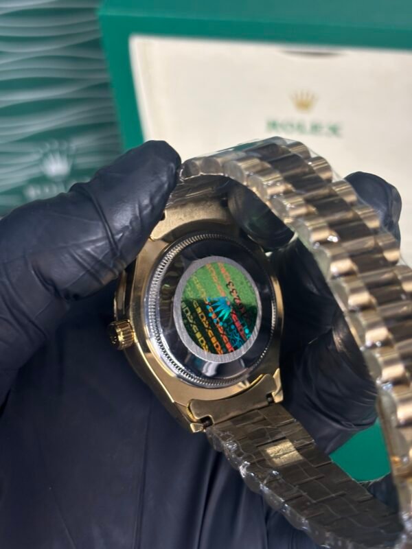Rolex Oyster Perpetual Day-Date 40 Gold-Green Dial - Image 5
