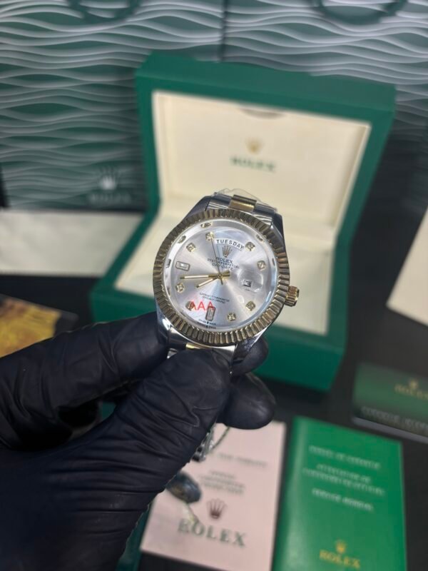 Rolex Oyster Perpetual Day Date 40 Two Tone White Dial - Image 2