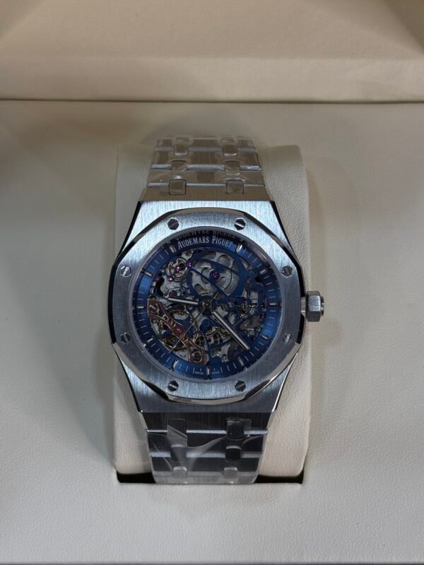 Audemars Piguet Royal Oak Skeleton Silver-Blue Dial - Image 3