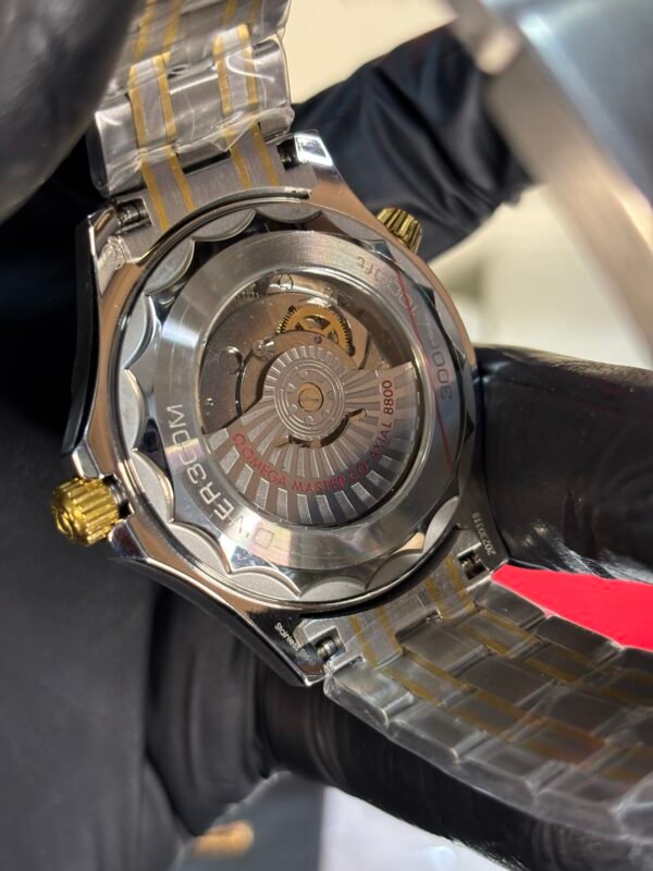 Omega Seamaster Diver 300M Two Tone Yellow Gold Black Dial - Image 6