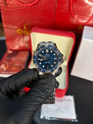 Omega Seamaster Diver 300M Co-Axial Master Chronometer – Two-Tone with Blue Ceramic Bezel and Copper Blue Dial