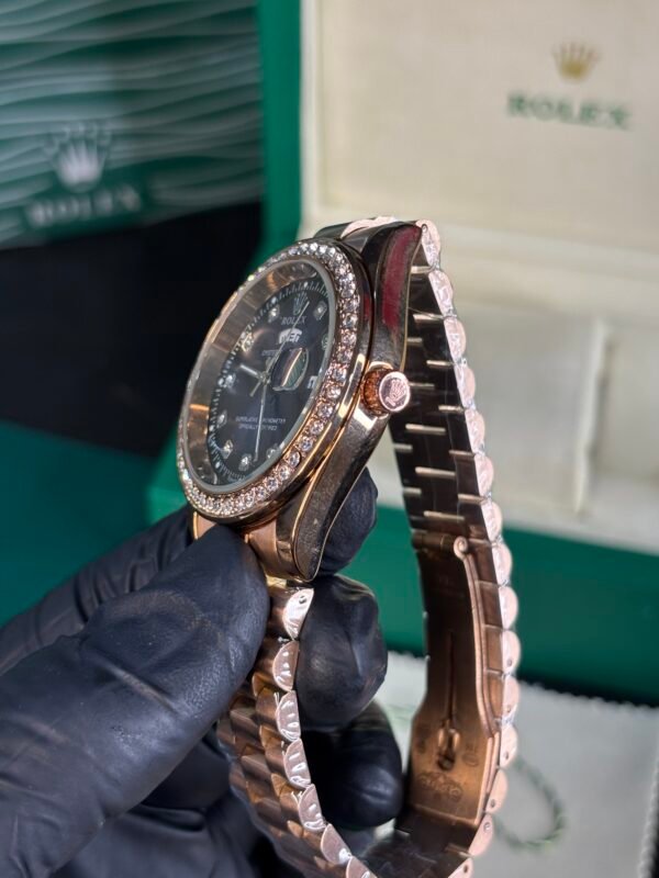 Rolex Oyster Perpetual Day-Date 40 Diamond Copper-Blue Dial - Image 7