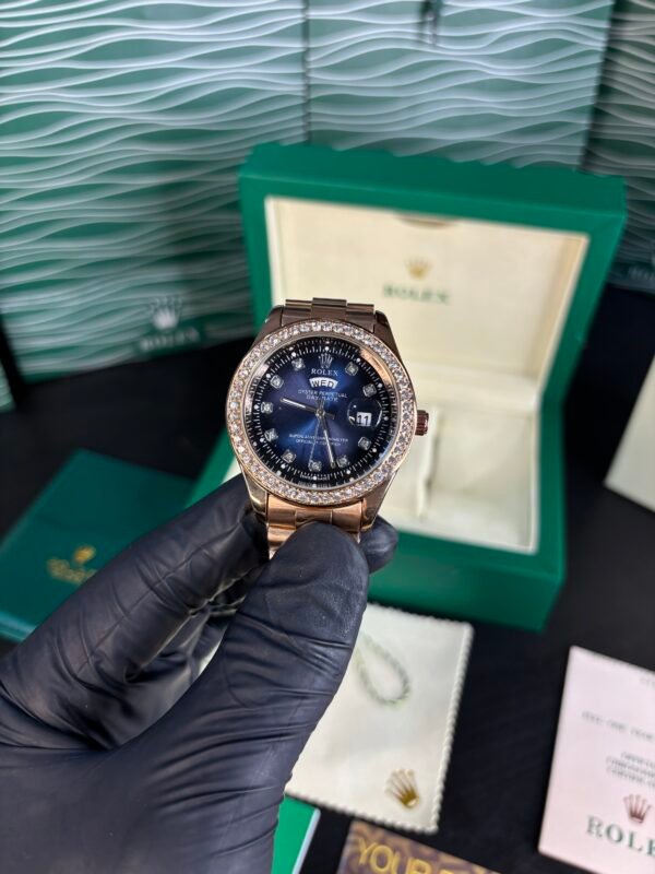 Rolex Oyster Perpetual Day-Date 40 Diamond Copper-Blue Dial - Image 2