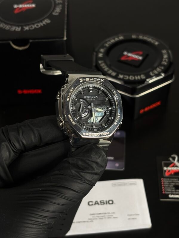 Casio G-Shock  GM2100 Black-silver dial - Image 2