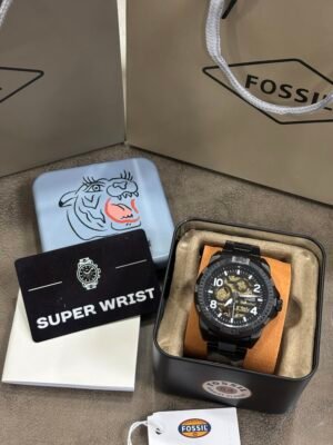 Fossil Bronson Automatic Black-Gold machine