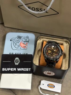 Fossil Bronson ME2051 Automatic Metal Strap Black Dial