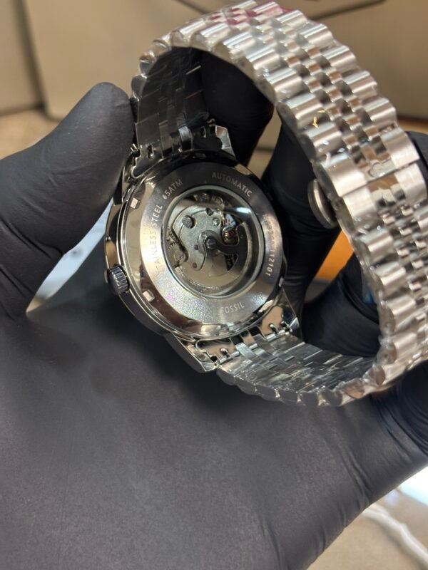 Fossil Tourbillon Automatic Silver-Black Dial - Image 6
