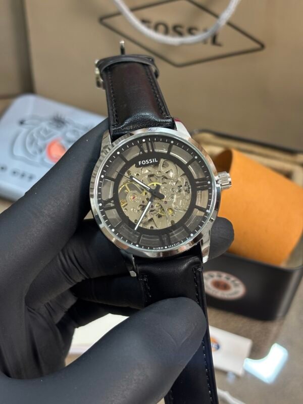 Fossil Townsman Automatic leather Black-Silver - Image 3
