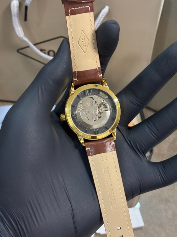 Fossil Townsman Automatic Leather Brown gold - Image 5