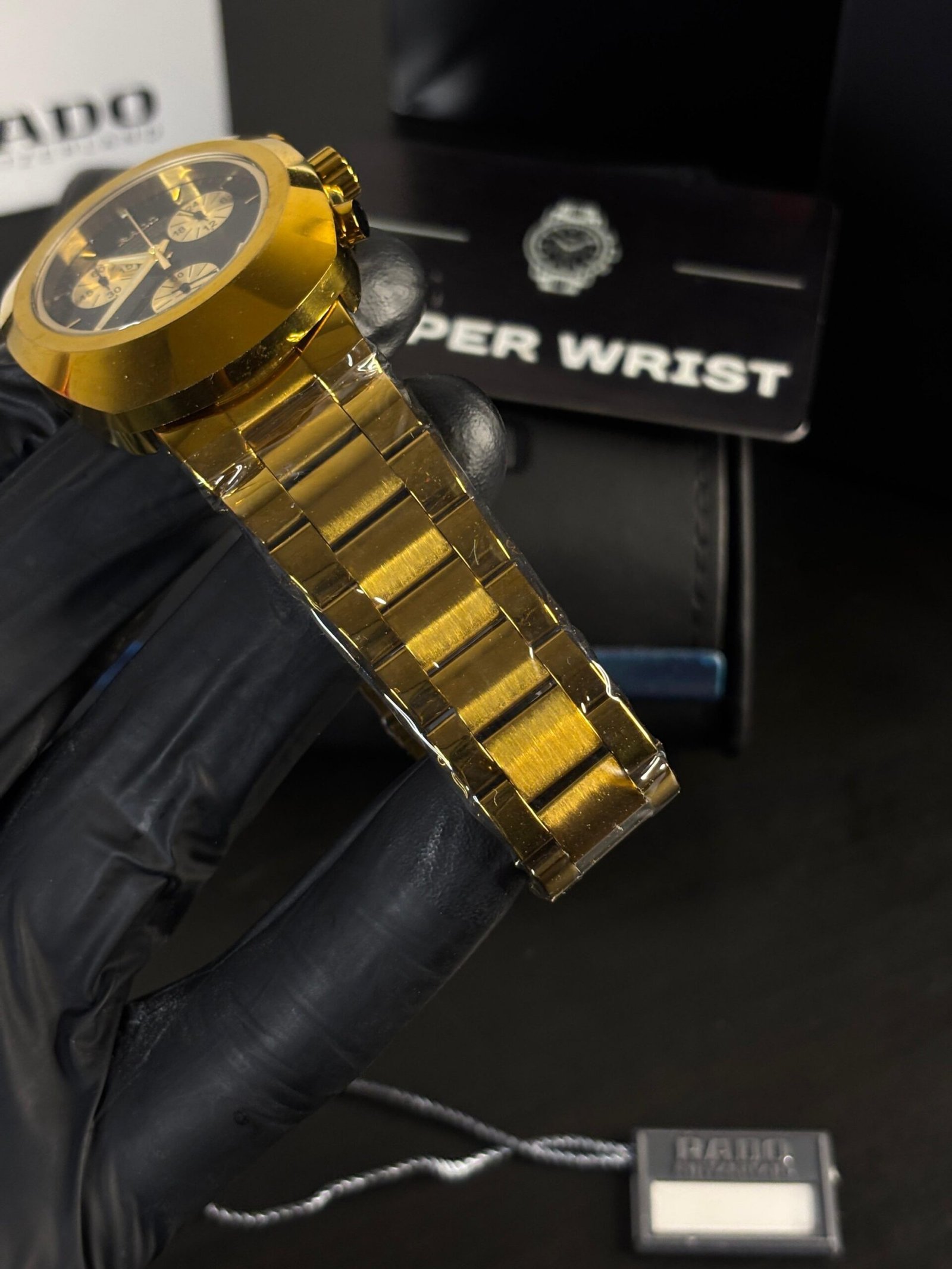 Rado 100M Chronograph AAA QUALITY Gold black - Image 2