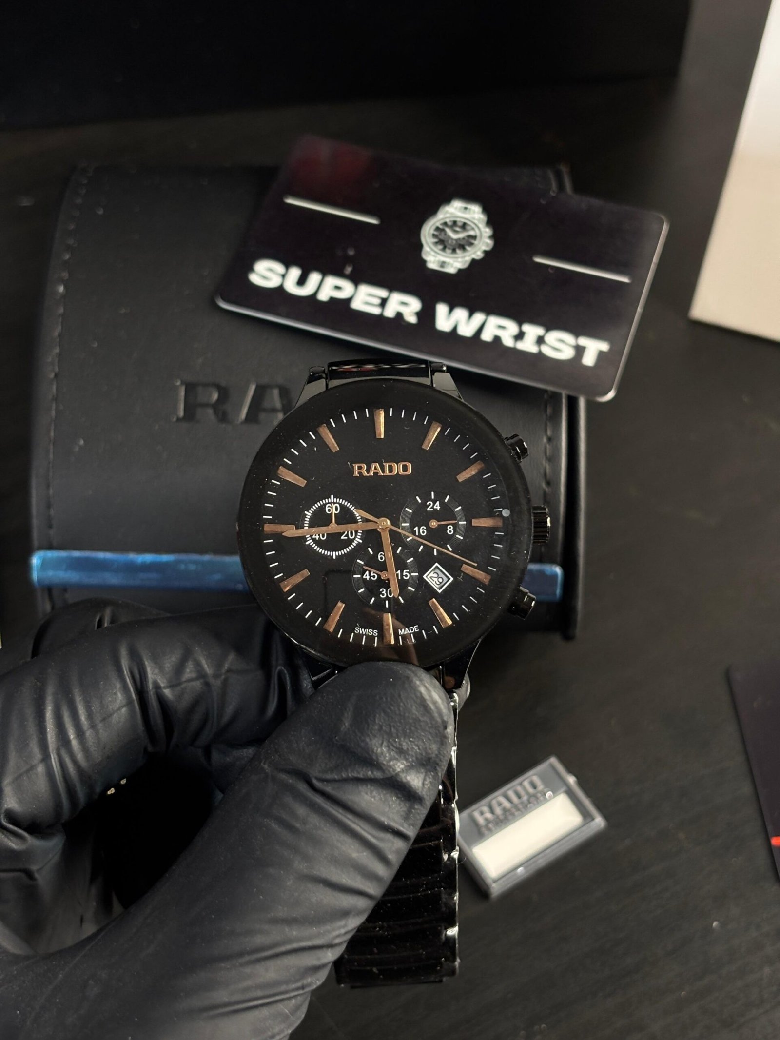 Rad_o centrix chronograph Black-Gold