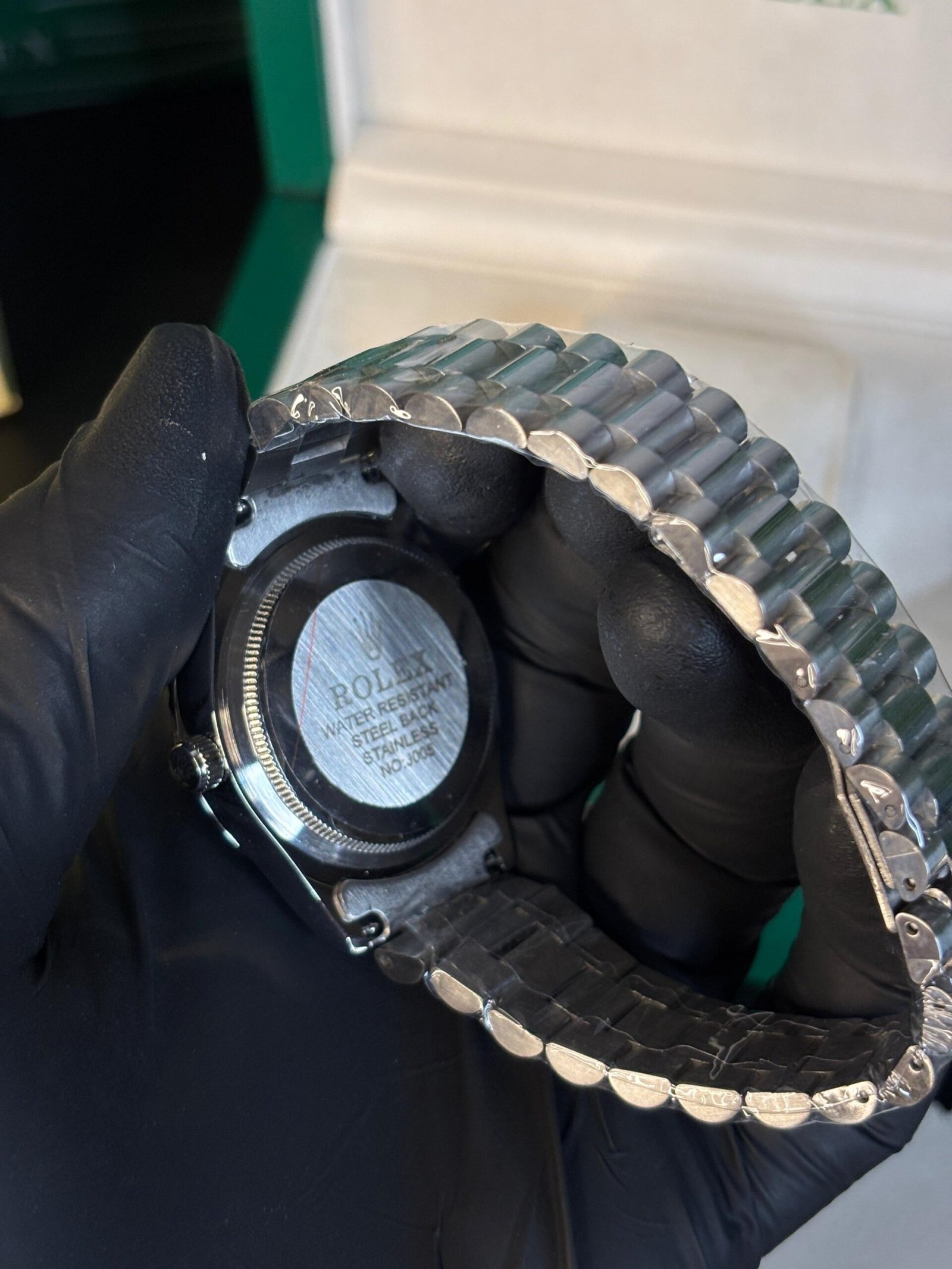 Rolex Oyster Perpetual Day Date Roman Silver-Blue Dial - Image 8