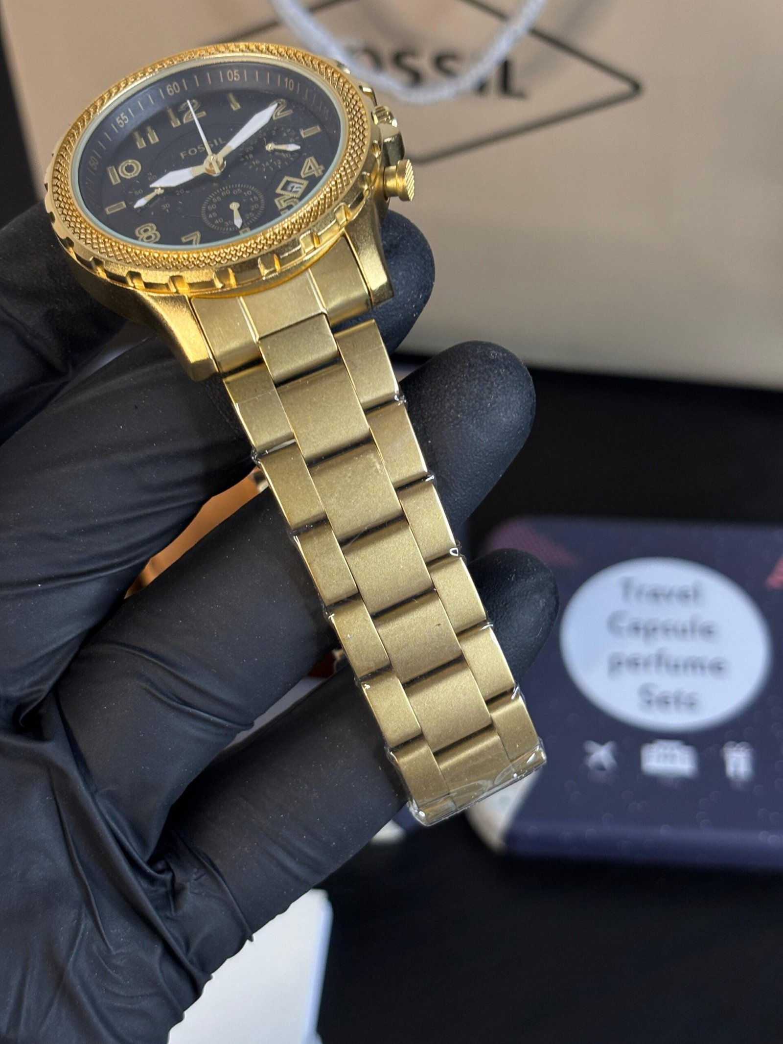 Fossil Bowman Chronograph Gold-Black - Image 5