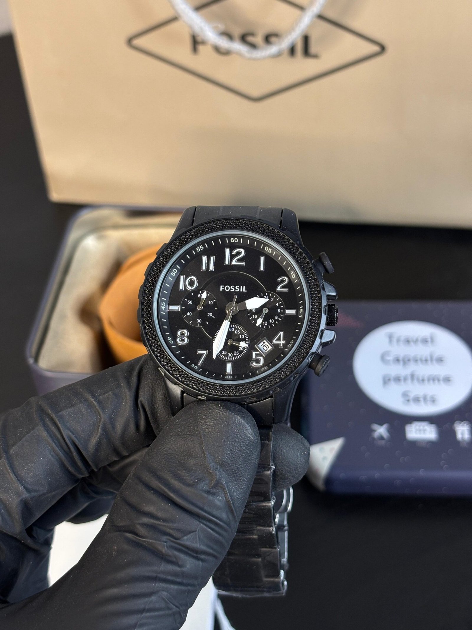 Fossil Bowman Chronograph Black-White