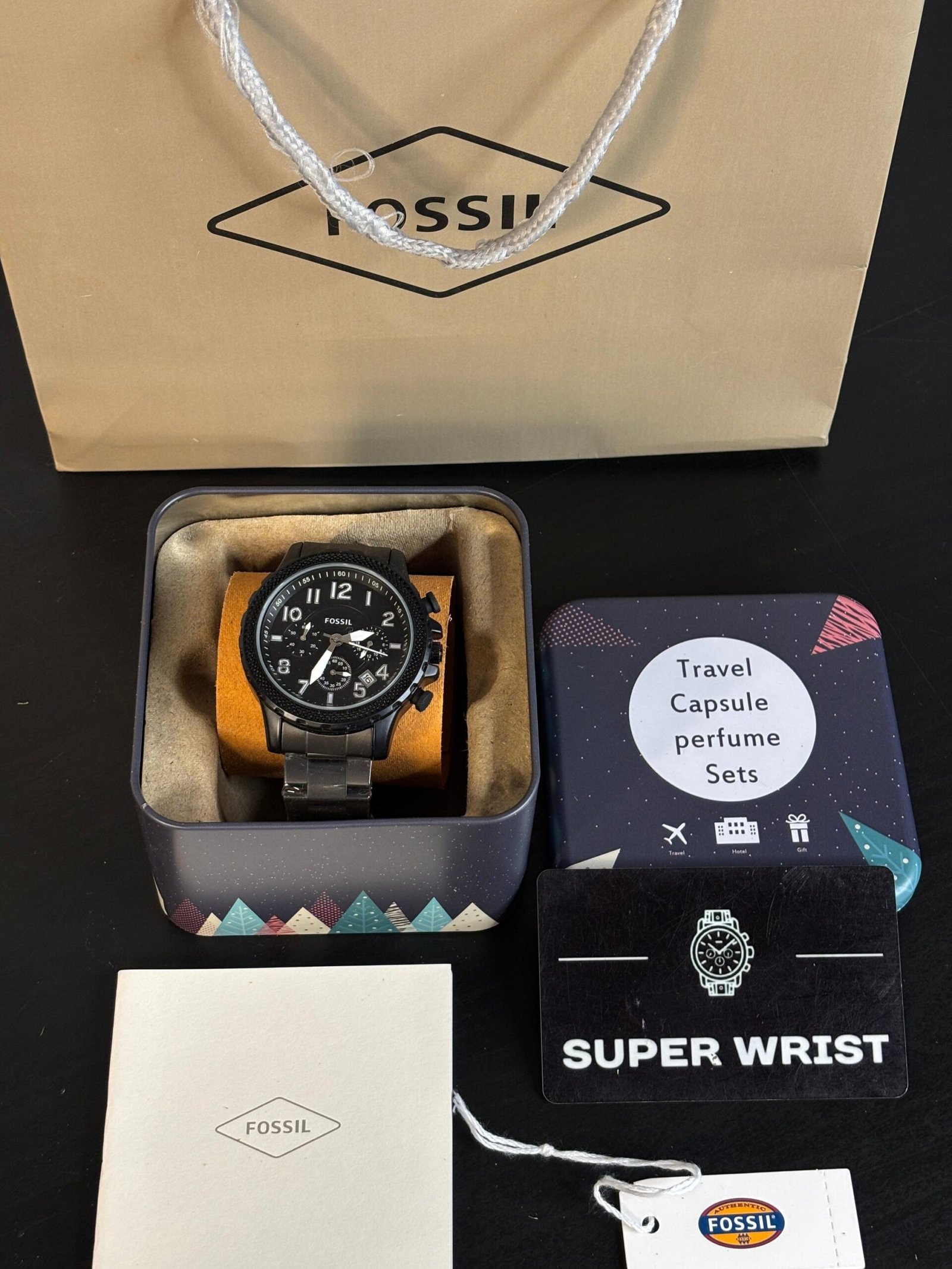 Fossil Bowman Chronograph Black-White - Image 2