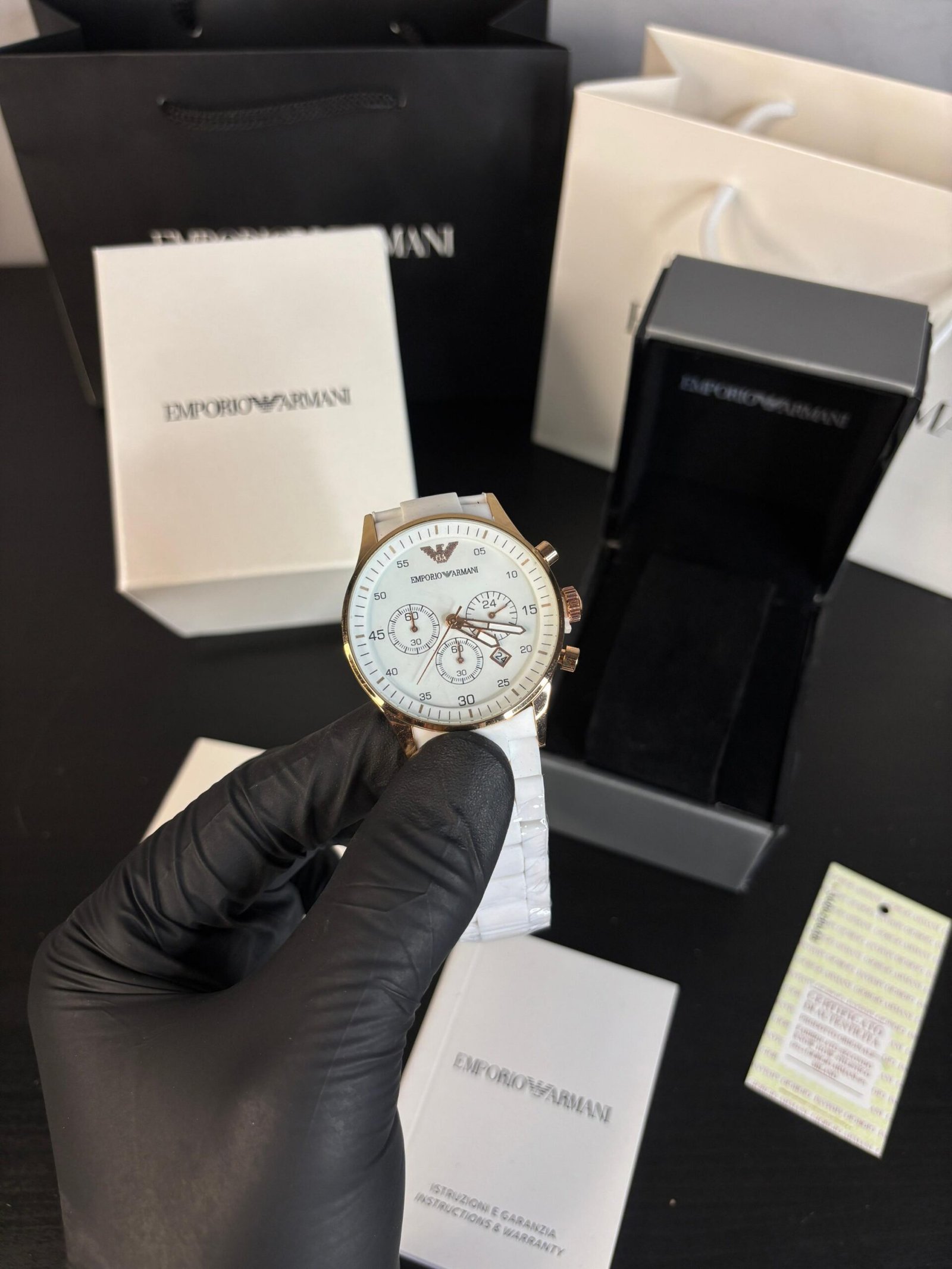 Emporio Armani Classic white gold - Image 2