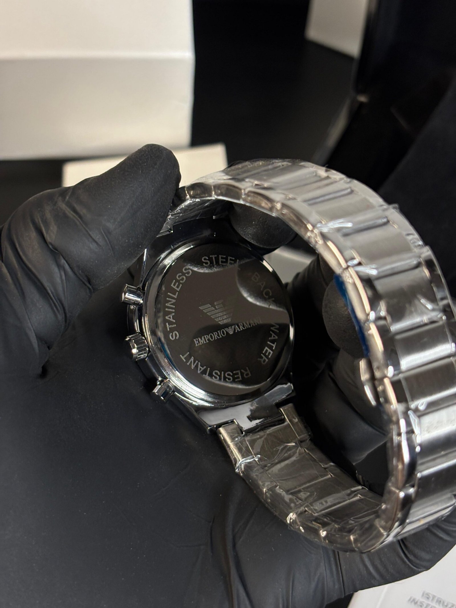 Emporio Armani Classic Silver Black - Image 7