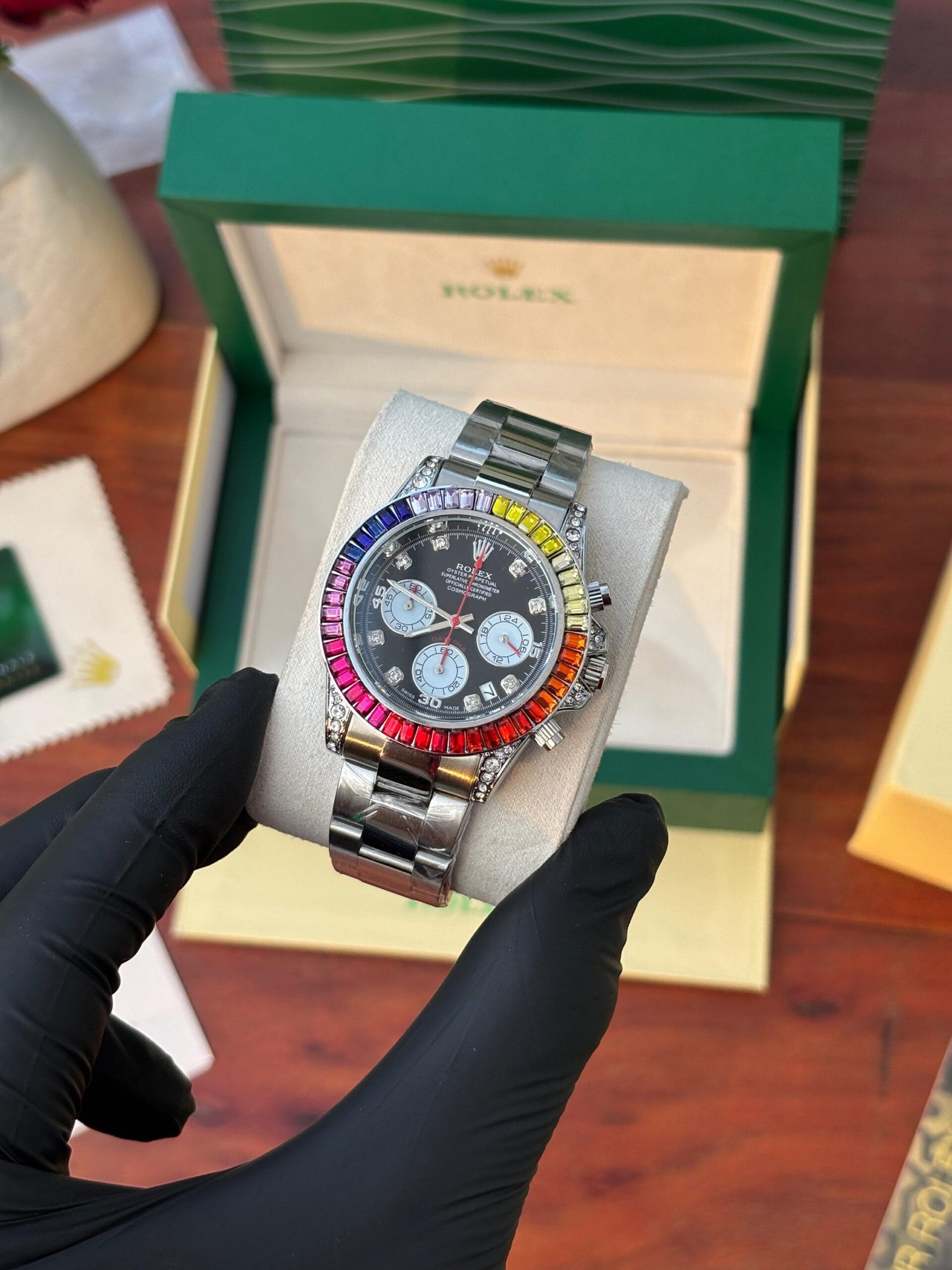 Role_x Oyster Perpetual Rainbow Silver