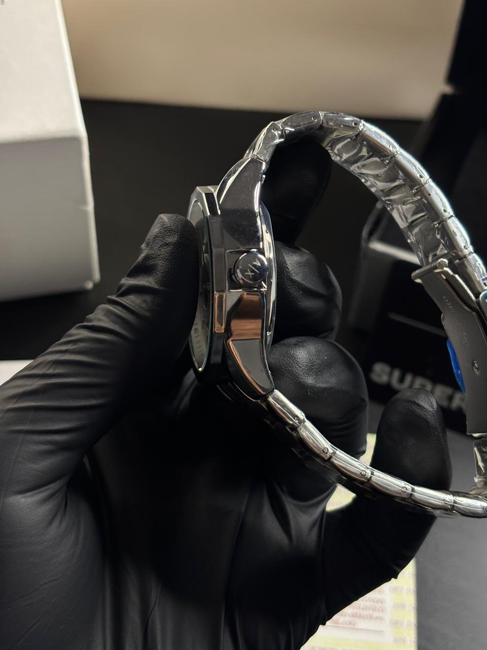 Armani Exchange Gunmetal Automatic Silver White Dial - Image 4