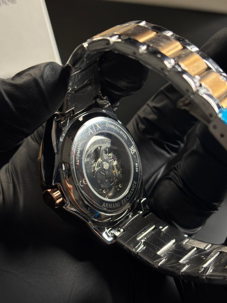 Armani Exchange Gunmetal Automatic Two Tone Copper White Dial - Image 7