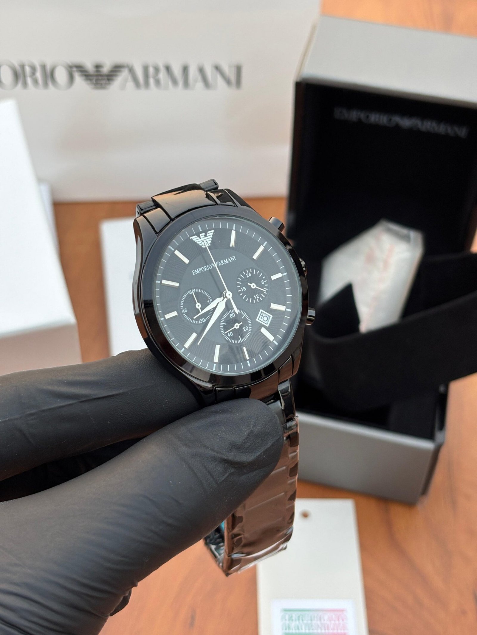 EMPORIO ARMANI CLASSIC FULL BLACK - Image 4