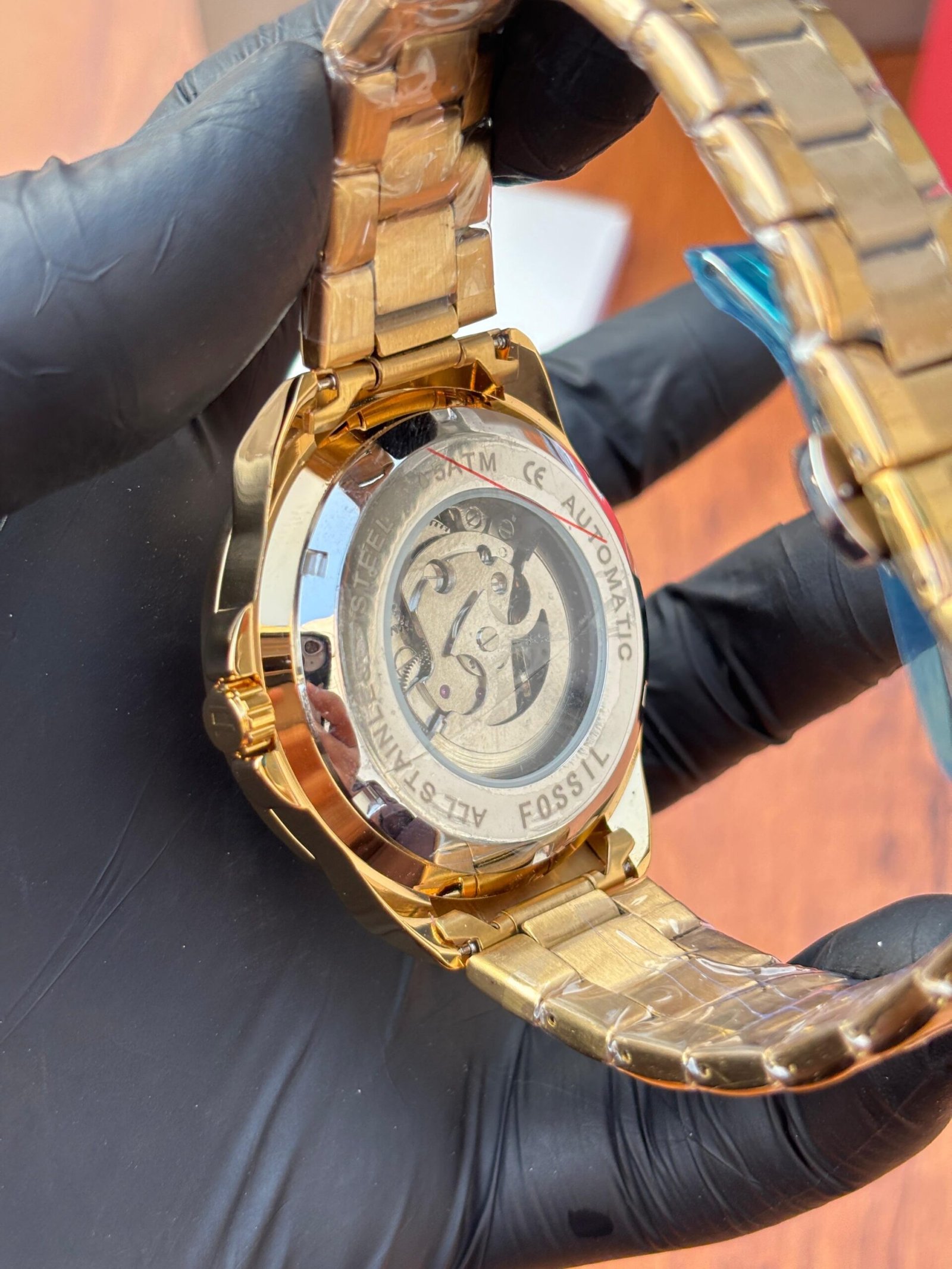 FOSSIL BRONSON AUTOMATIC GOLD BLACK DIAL (GLOSY) - Image 5