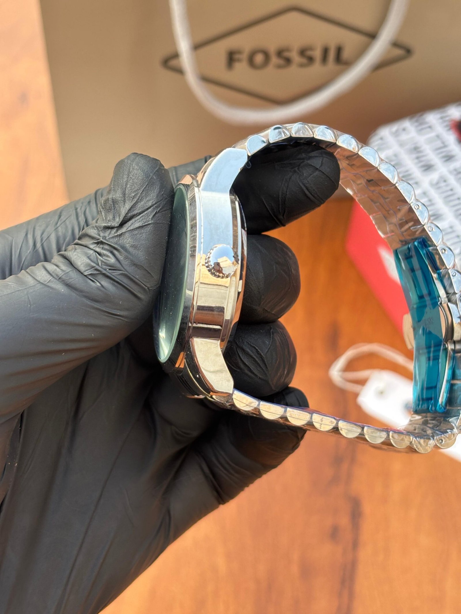 Fossil Tourbillon Automatic Silver-Blue Dial - Image 3