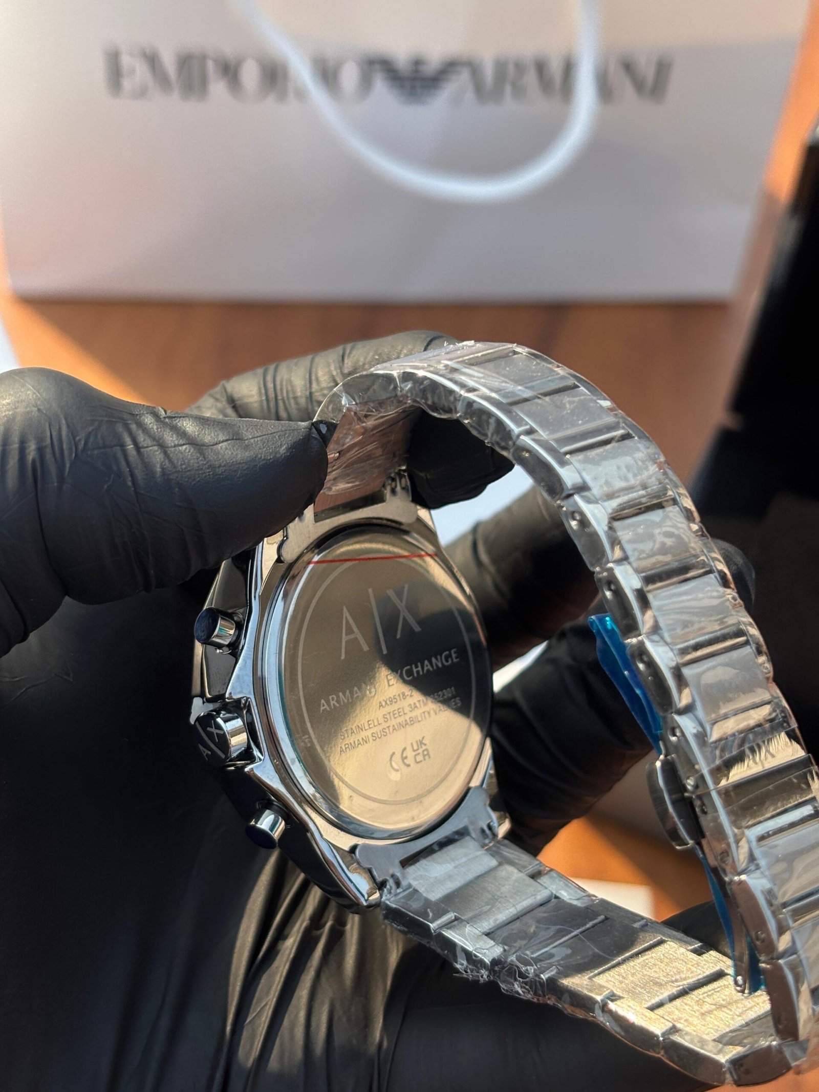 ARMANI EXCHANGE GUNMETAL SILVER-BLACK DIAL - Image 7