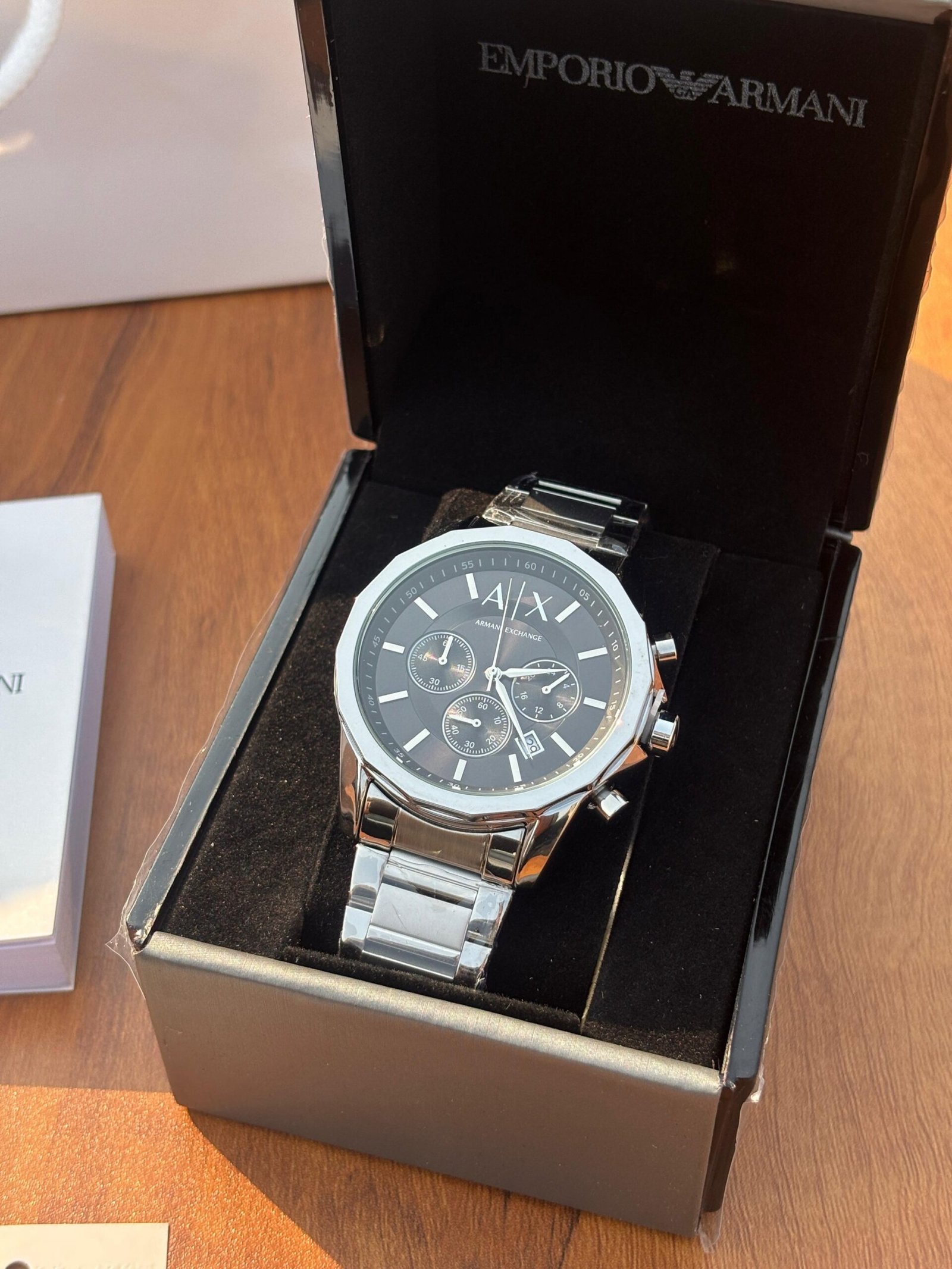 ARMANI EXCHANGE GUNMETAL SILVER-BLACK DIAL - Image 3