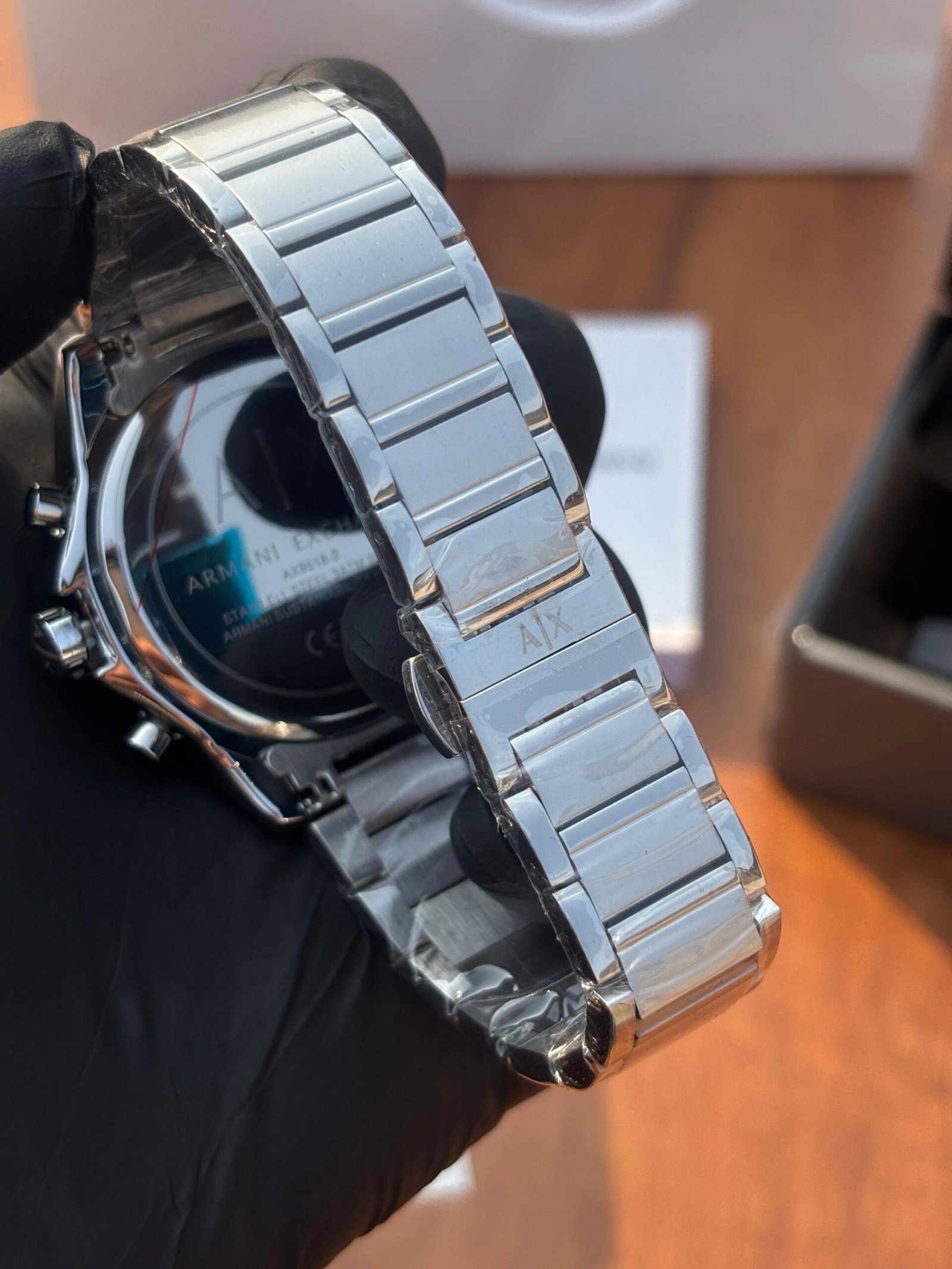 ARMANI EXCHANGE GUNMETAL SILVER-GREEN DIAL - Image 3