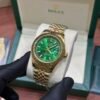 ROLEX OYSTER PERPETUAL DATE JUST GOLDEN GREEN DIAL