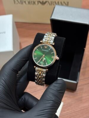 EMPORIO ARMANI CLASSIC TWO TONE GREEN DIAL