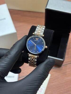 ARMANI EMPORIO CLASSIC TWO TONE BLUE DAIL
