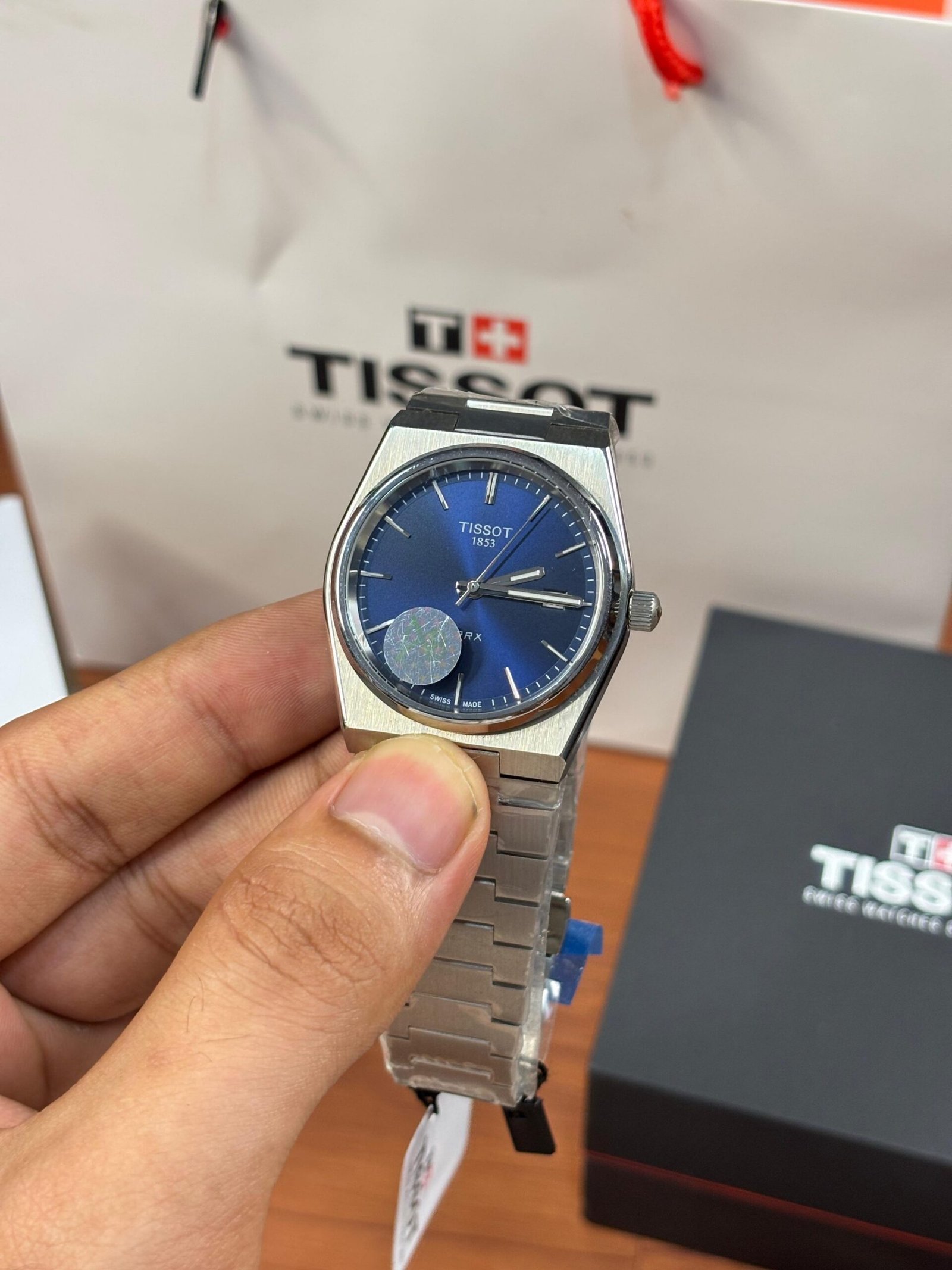 TISSOT PRX SILVER-BLUE DIAL PREMIUM QUALITY QUARTZ HEAVY MACHINE - Image 2