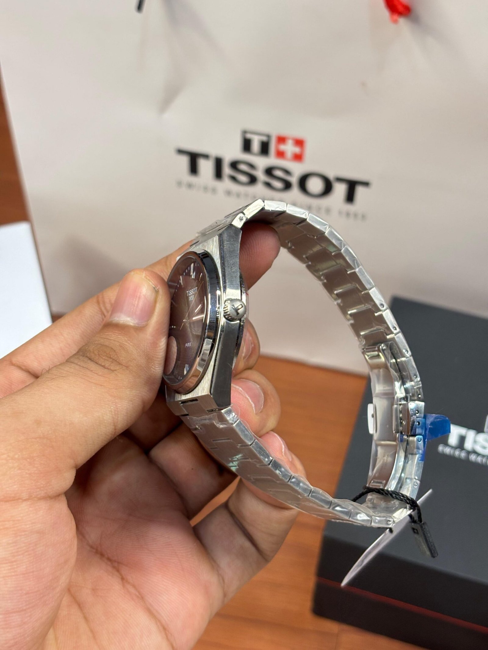 TISSOT PRX SILVER-BLUE DIAL PREMIUM QUALITY QUARTZ HEAVY MACHINE - Image 4