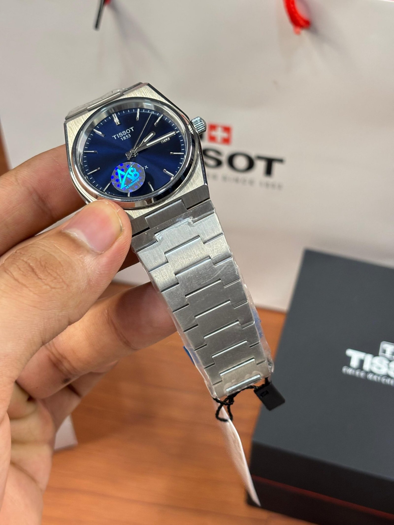 TISSOT PRX SILVER-BLUE DIAL PREMIUM QUALITY QUARTZ HEAVY MACHINE - Image 3
