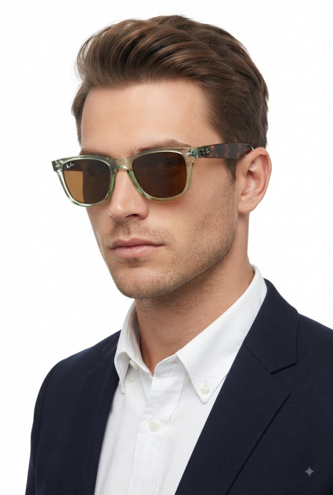 Rayban Reverse 0502 Water Green Tiger Brown - Image 2
