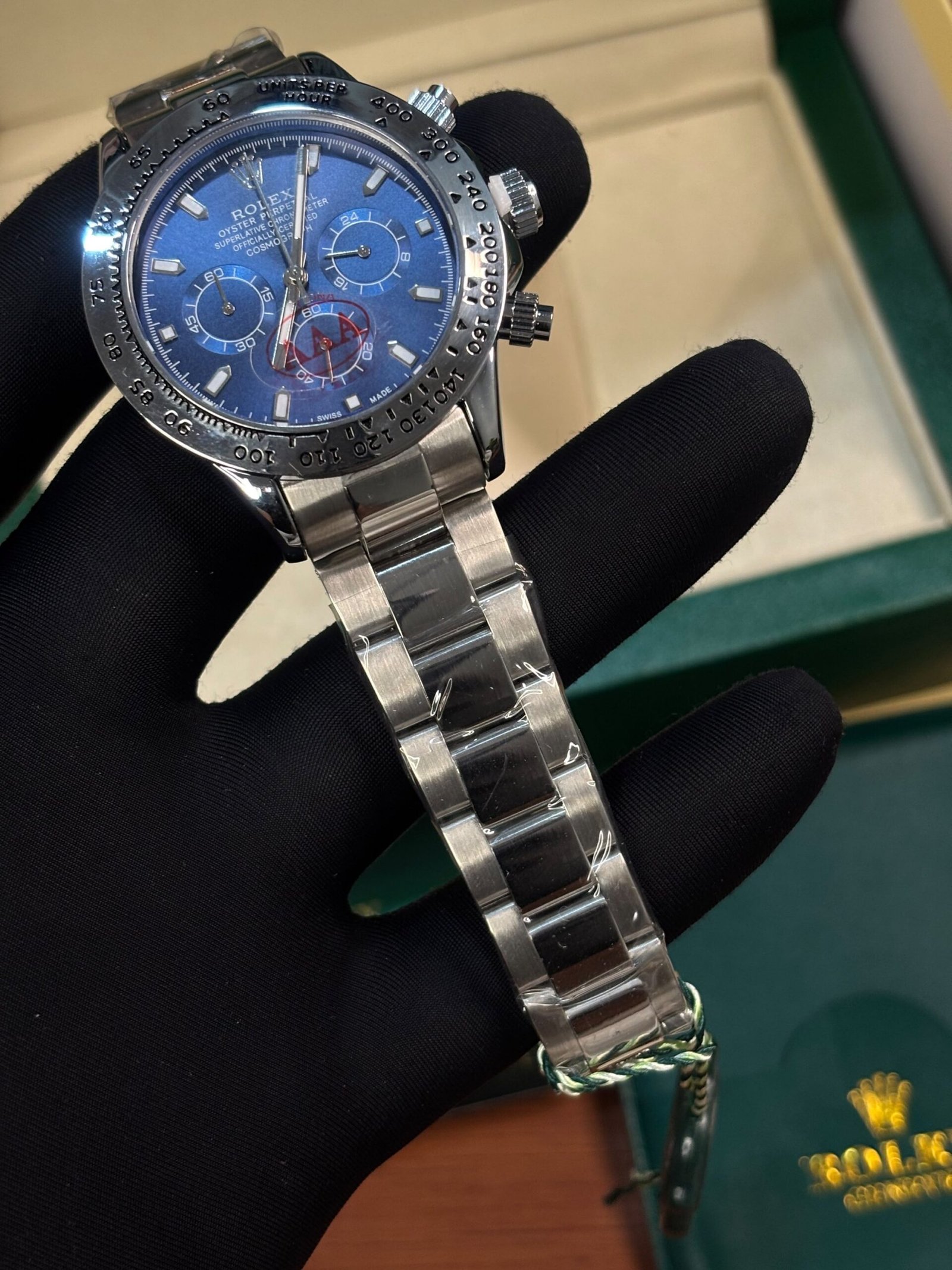 Rolex Daytona Oyster Perpetual Silver Blue - Image 4