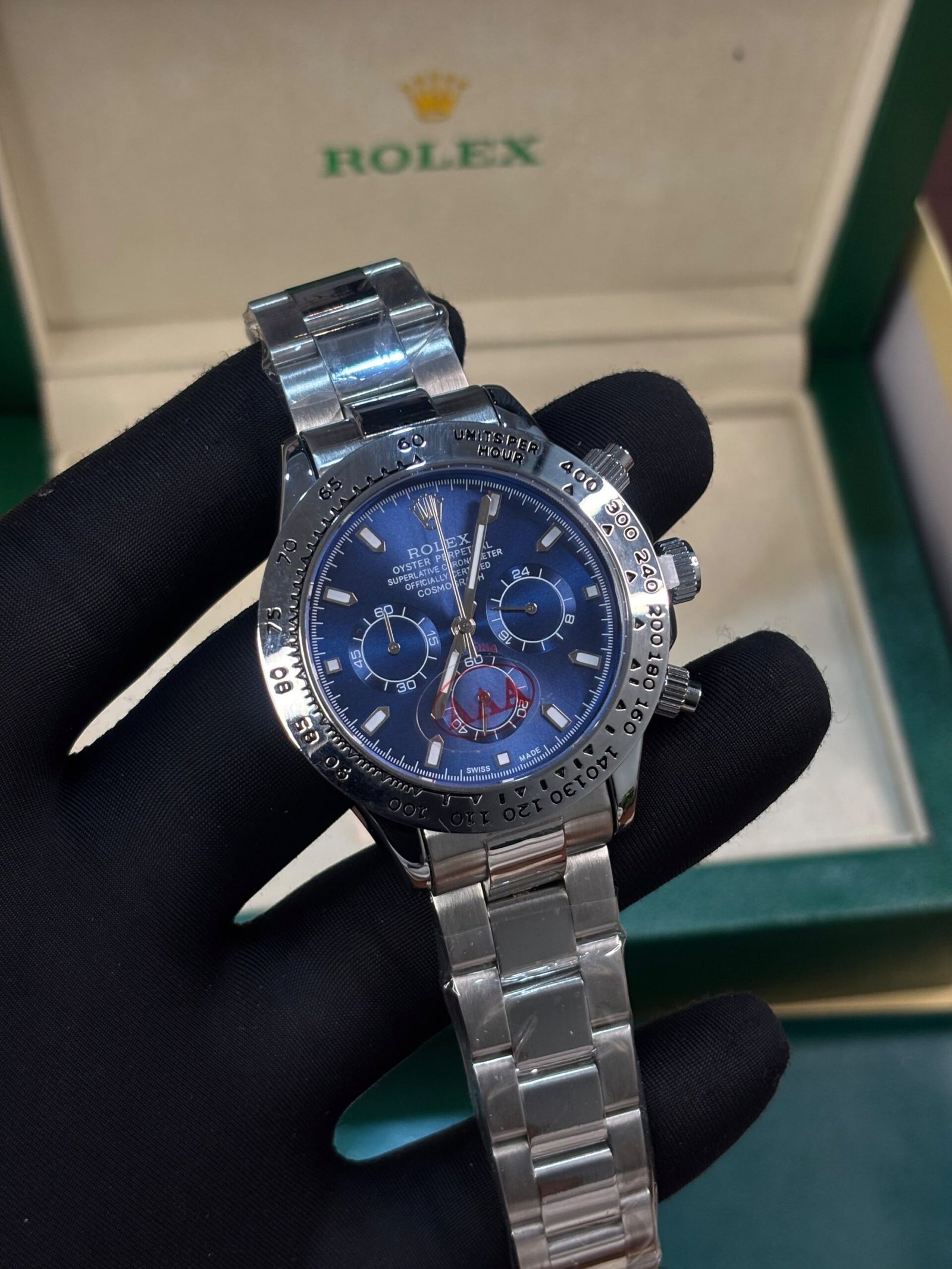 Rolex Daytona Oyster Perpetual Silver Blue - Image 2