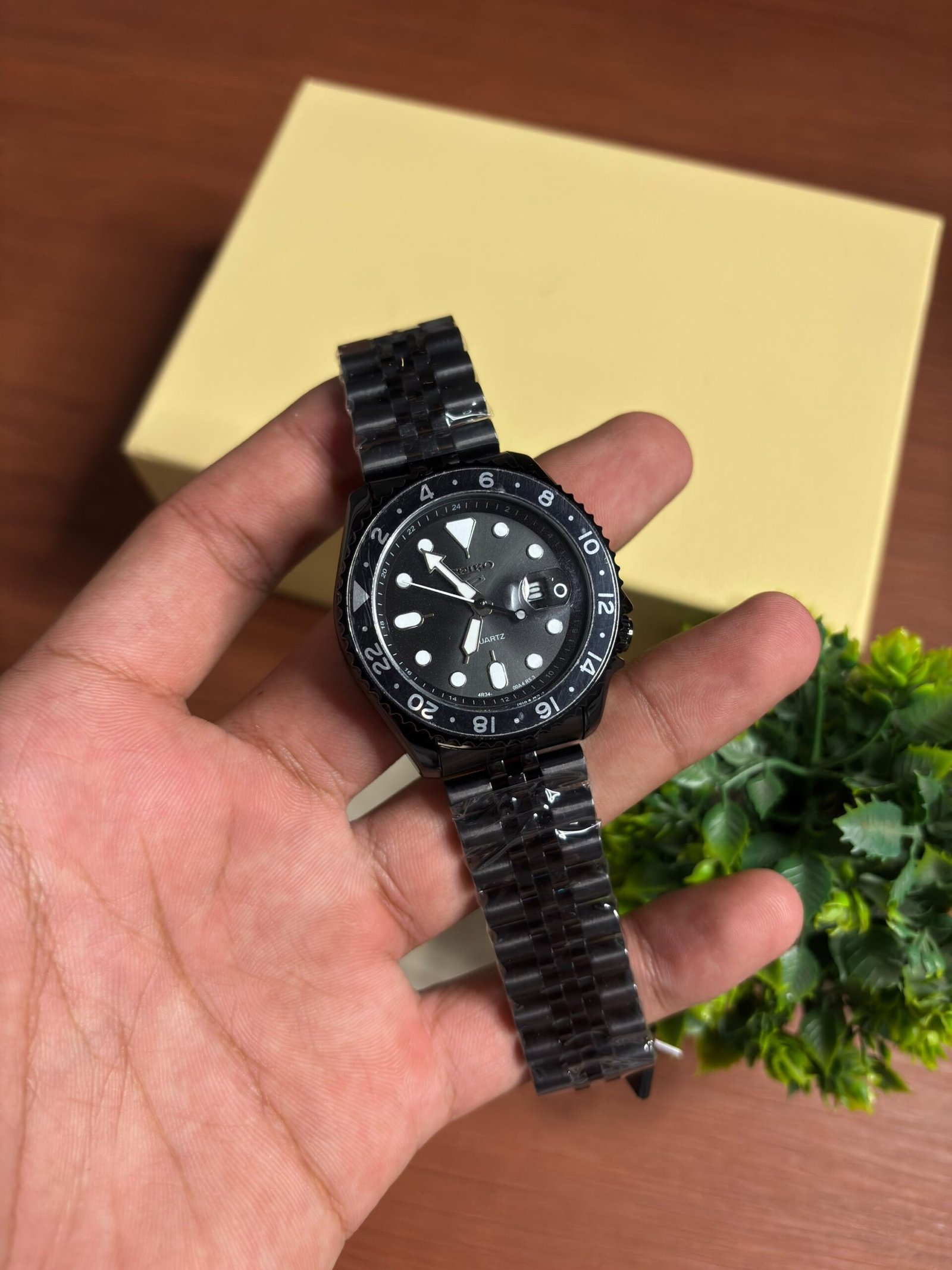 SEIKO GMT MASTER FULL BLACK