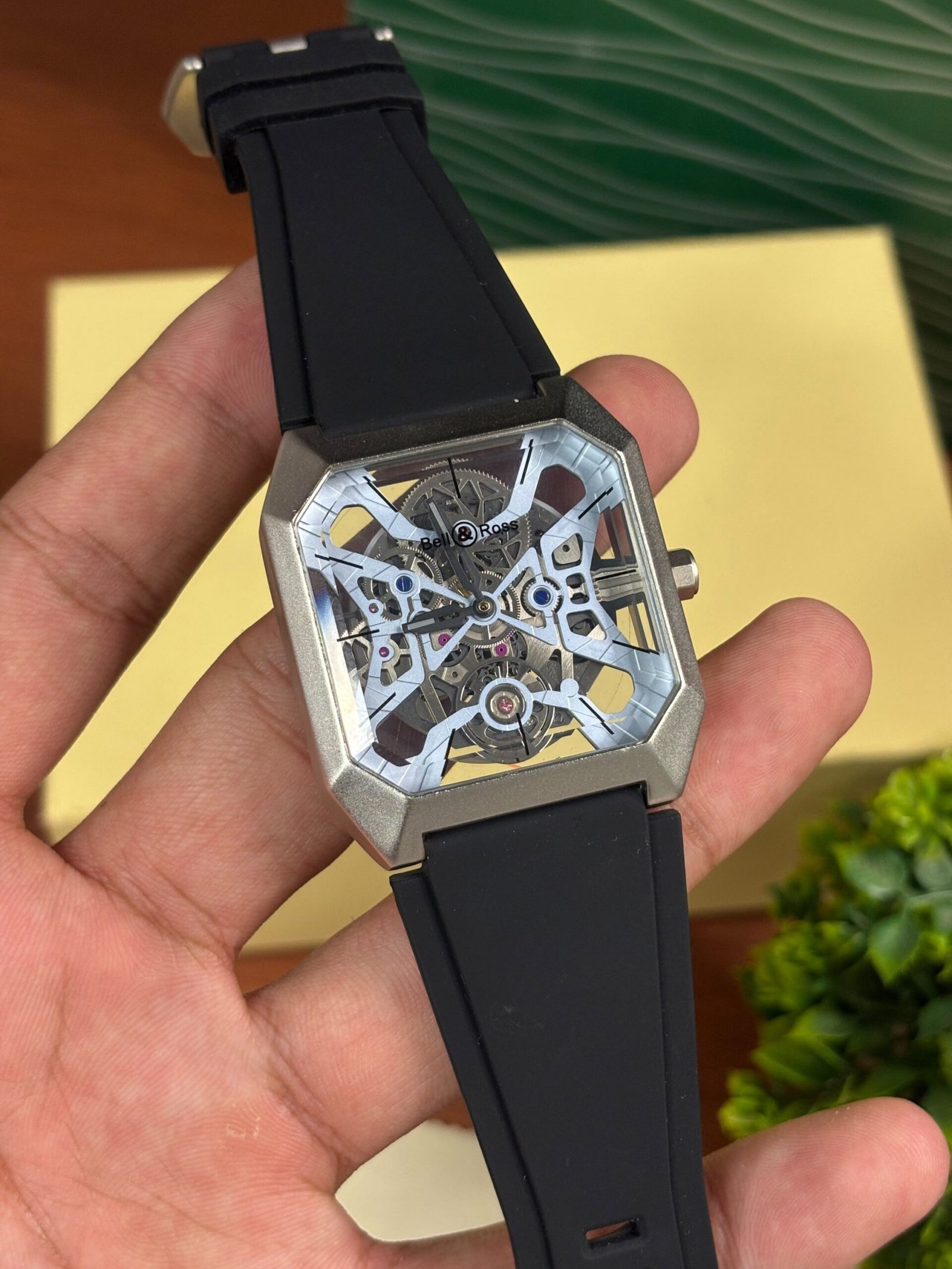 Bell & Rose BR03 Cyber automatic Black Silver Sky Blue Dial
