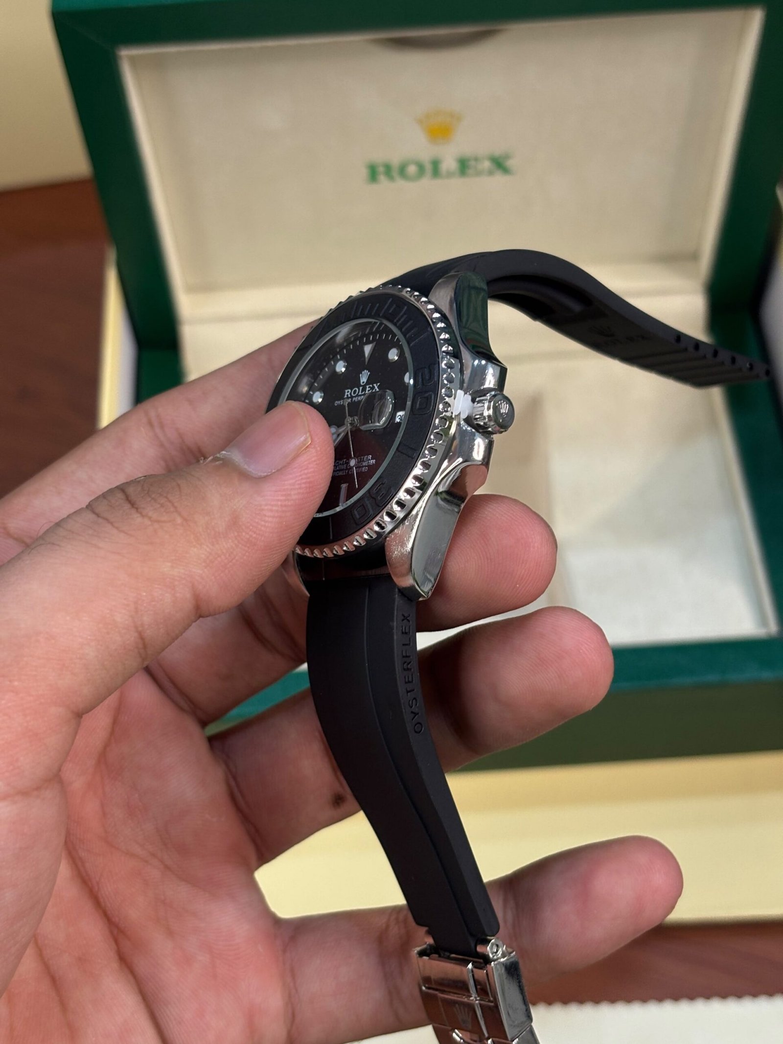 Rolex Yacht-Master silver black dail - Image 2