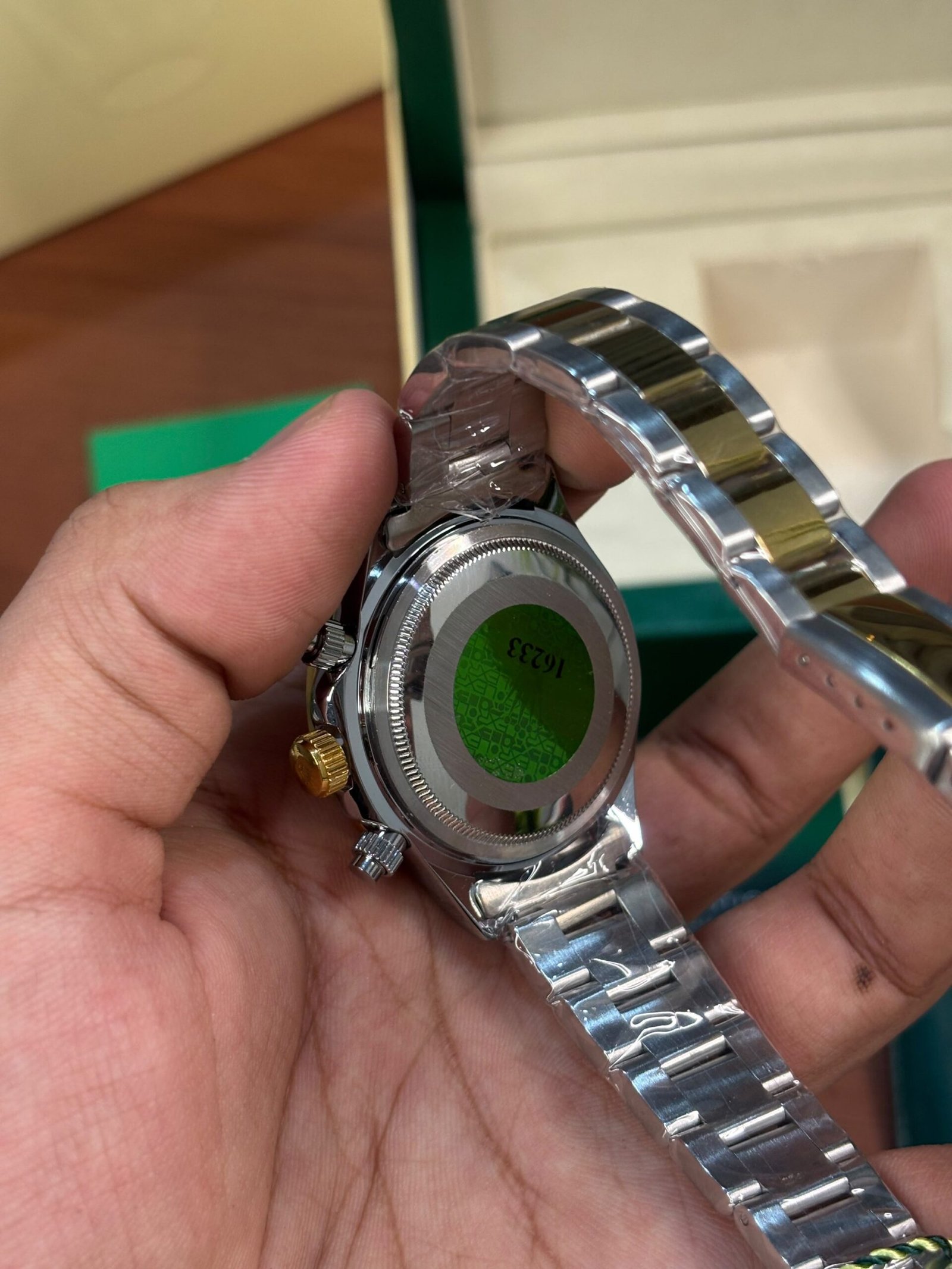 Rolex Daytona Oyster Perpetual Two Tone Gold Green Dial - Image 5