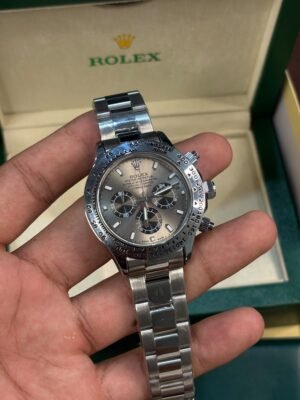 Rolex Daytona Oyster Perpetual Silver Grey Black Dial