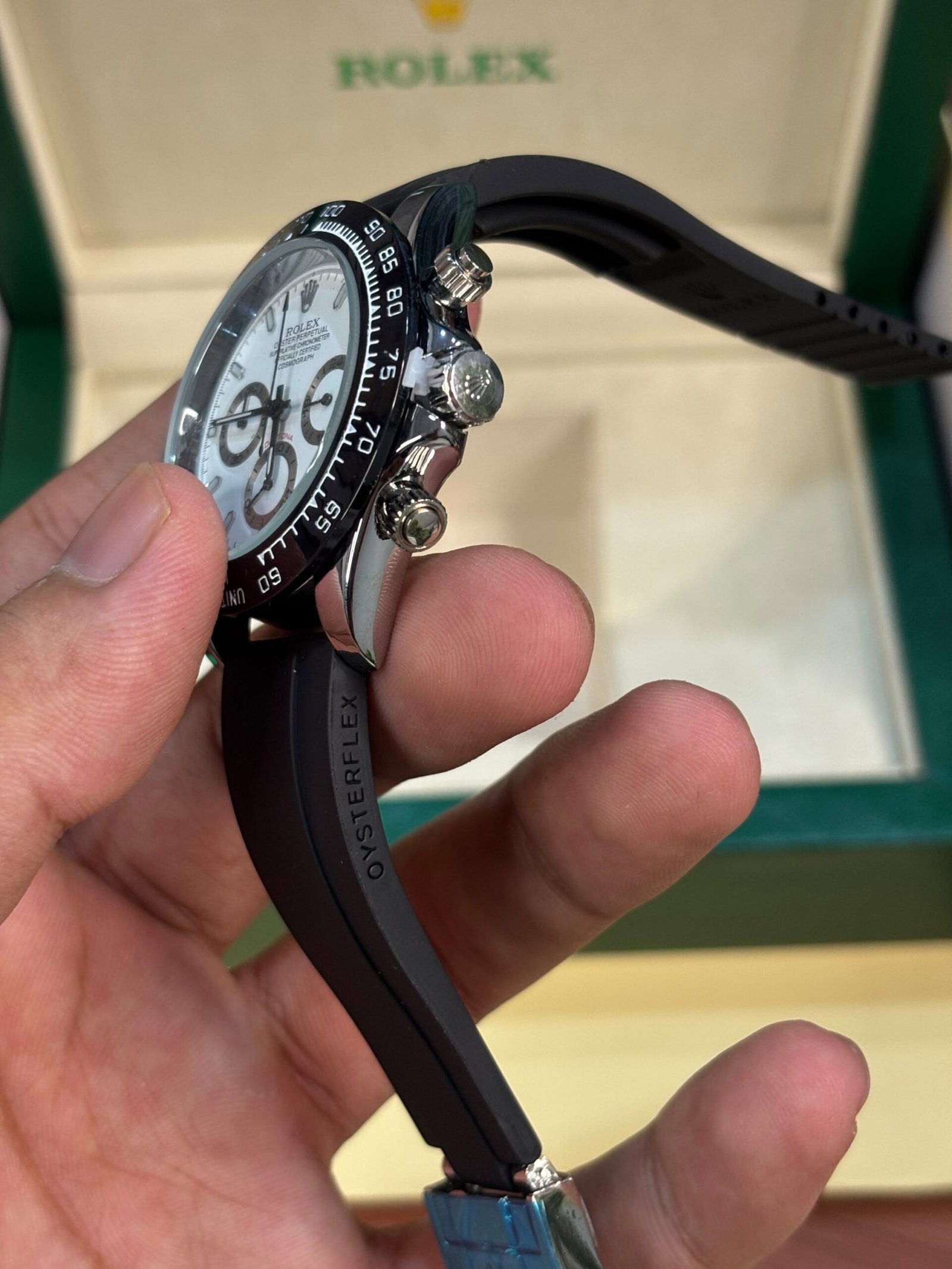 Rolex Daytona Oysterflex Perpetual Black White Dial - Image 3