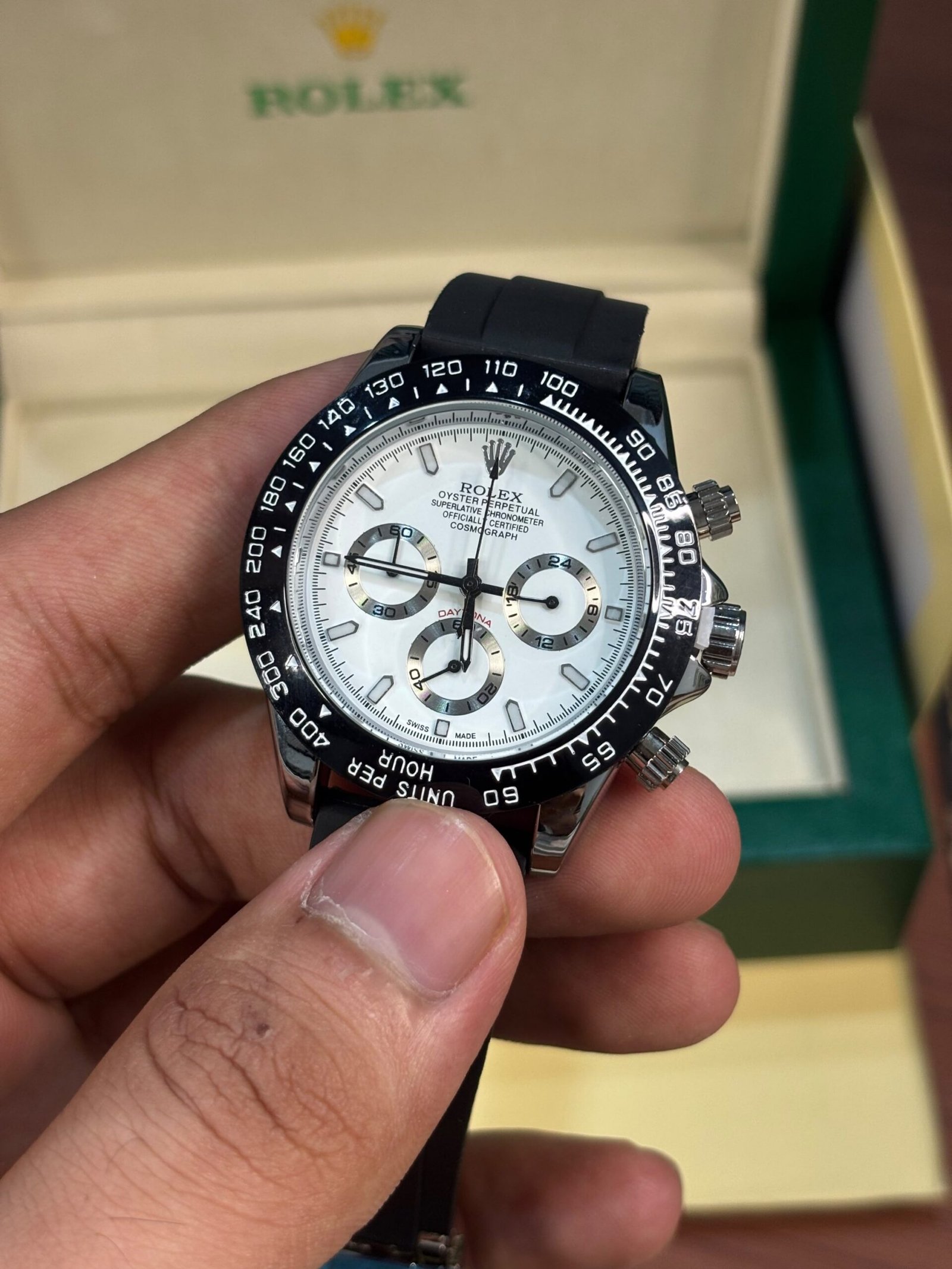Rolex Daytona Oysterflex Perpetual Black White Dial - Image 2